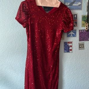 DKNY dress red sequins size large